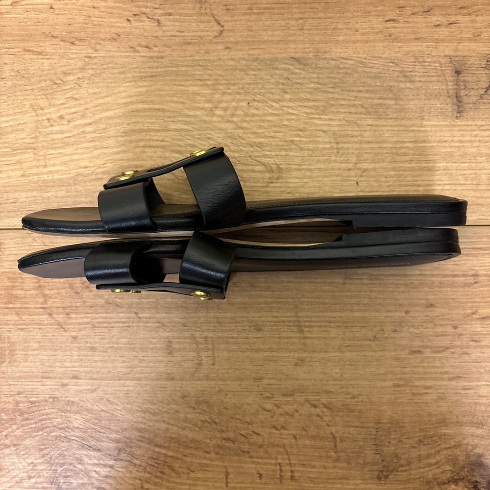 VERONICA BEARD Womens Via Slide Sandal Size 7.5 Black‎ Leather Studded Designer - Picture 9 of 12